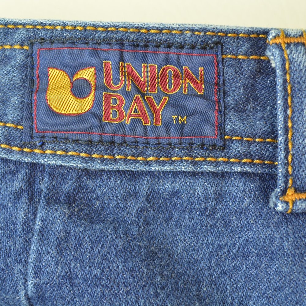 VTG Union Bay Sz 13 Juniors Womens 80s 90s HIGH Rise TAPERED Leg MOM Blue Jeans - Picture 5 of 9